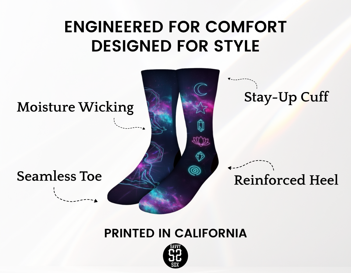 Neon Astral Meditator Socks
