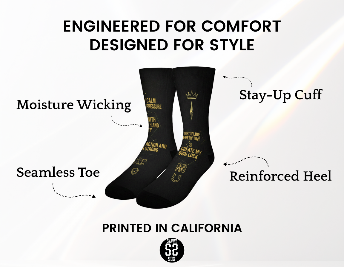 Finish Strong Affirmations Socks