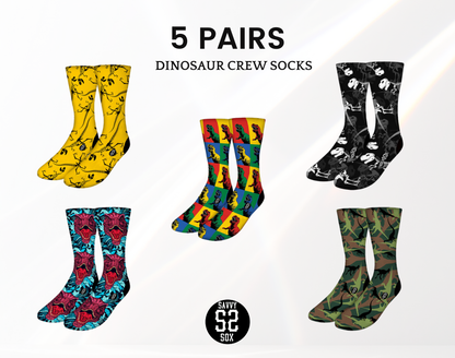 Dinosaur Crew Socks