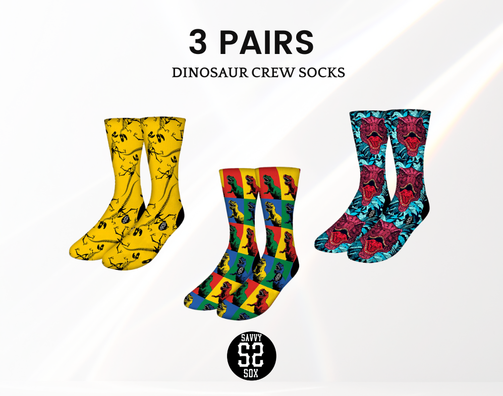 Dinosaur Crew Socks