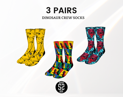 Dinosaur Crew Socks