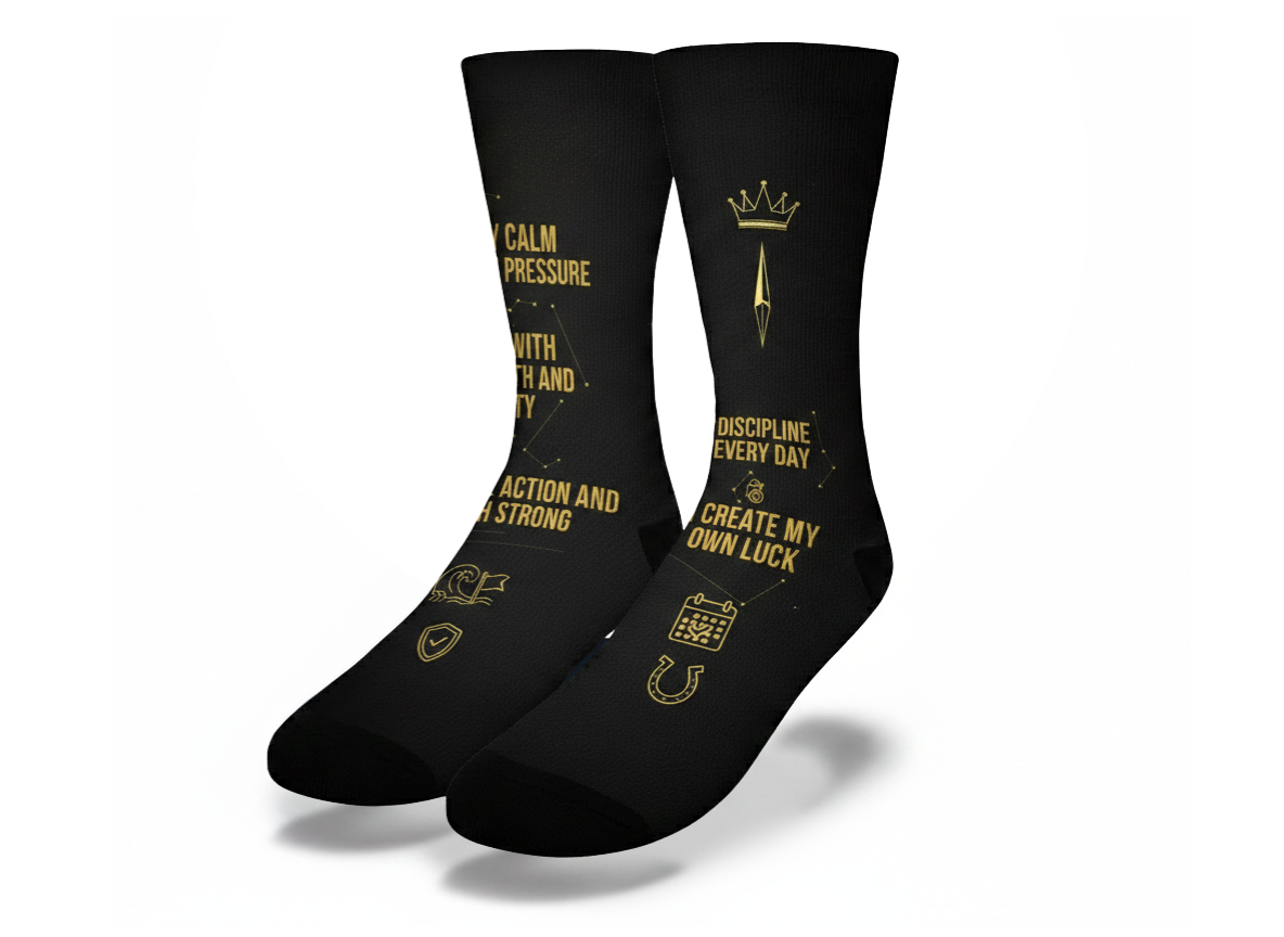 Finish Strong Affirmations Socks