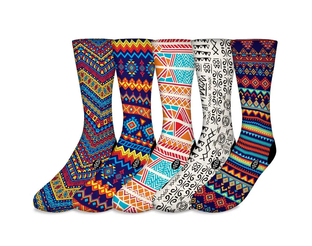 African Patterns Collector Pack (5 Socks) Savvy Sox Editions