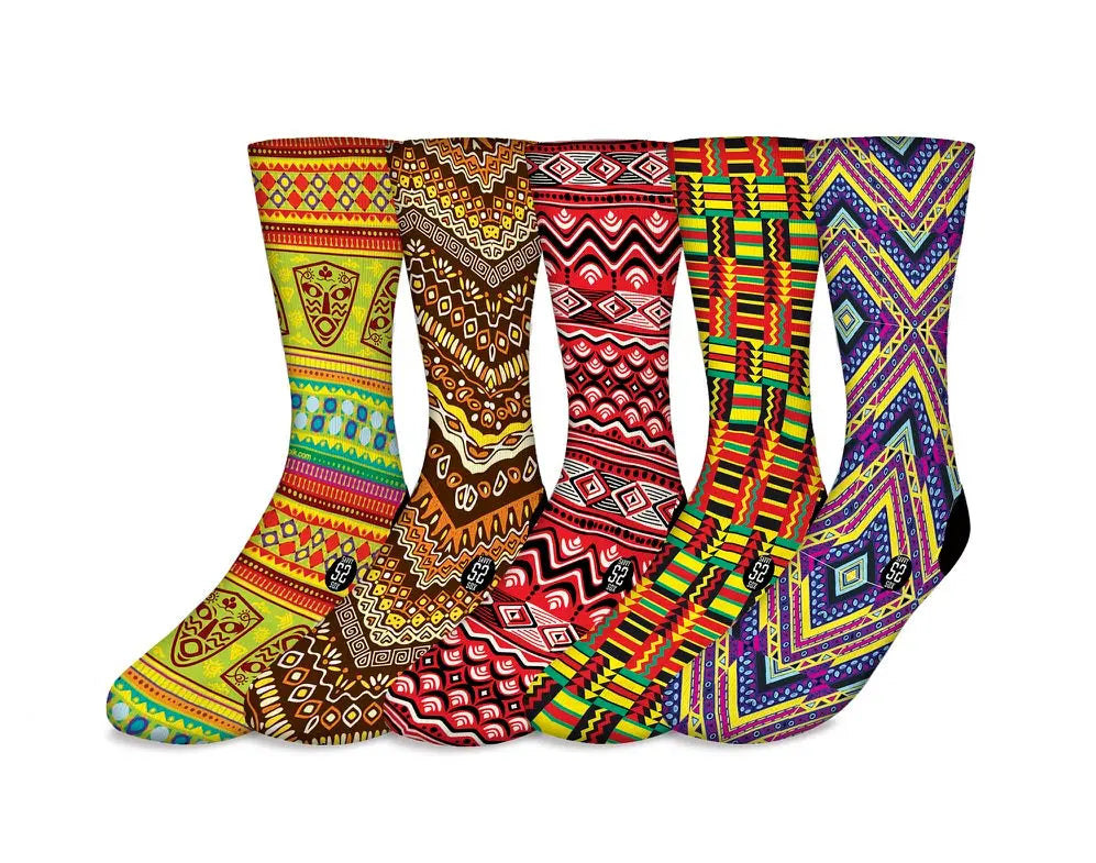 African Patterns Collector Pack (5 Socks) Savvy Sox Editions