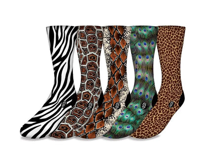 Animal Print Collector Pack (5 Socks) Savvy Sox Editions