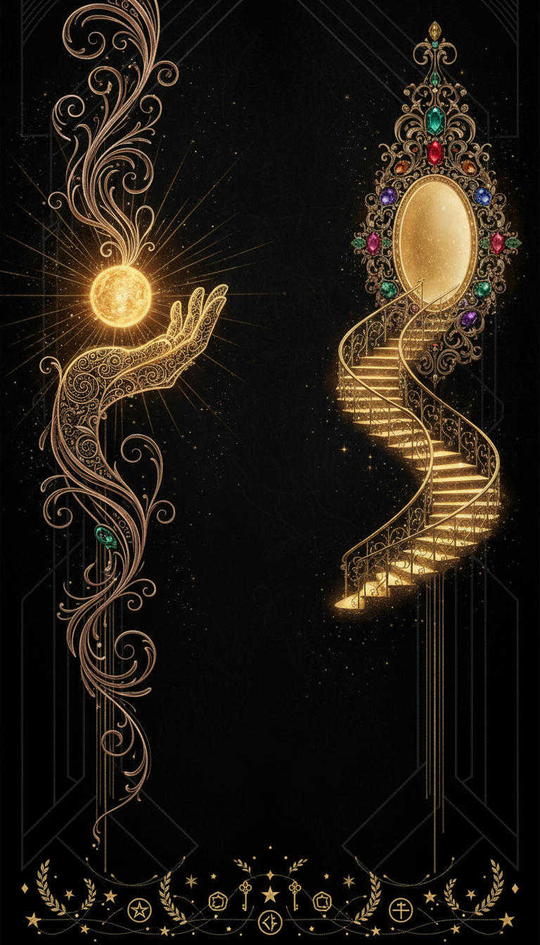 Golden Stairway Manifestation Socks