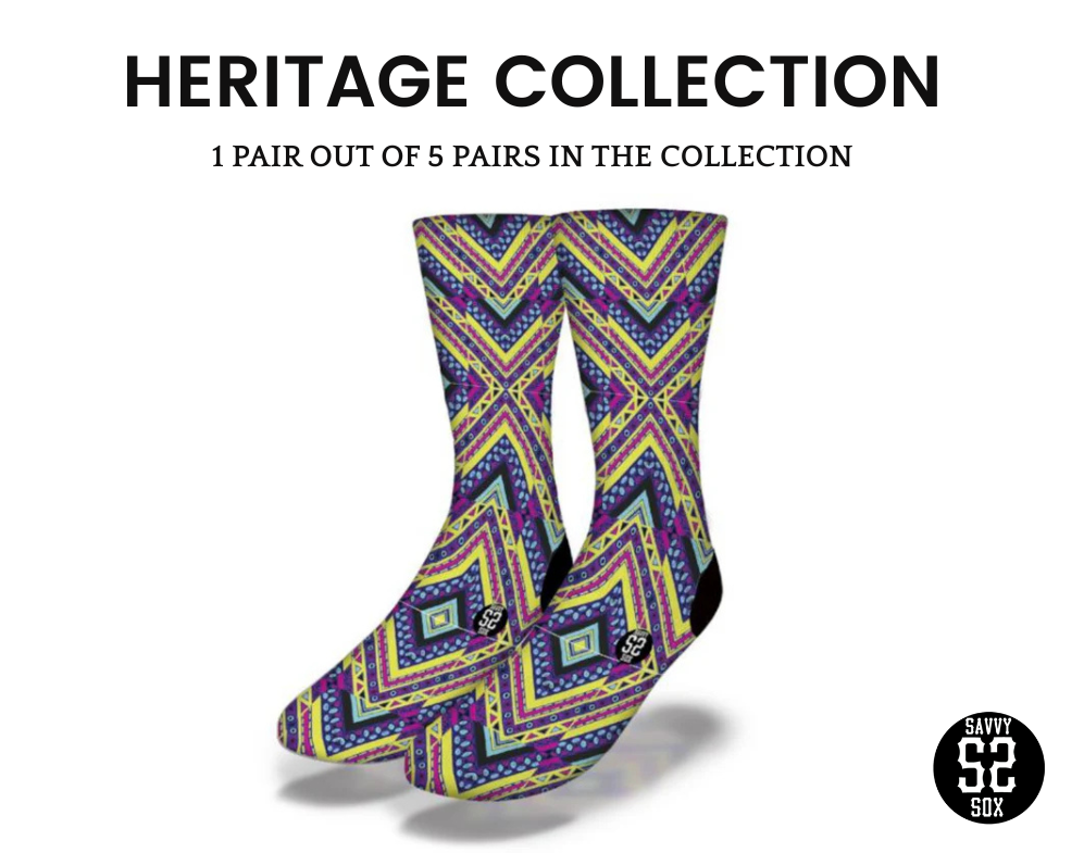 African Patterns Crew Socks (5 Pairs)