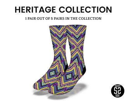 African Patterns Crew Socks (5 Pairs)