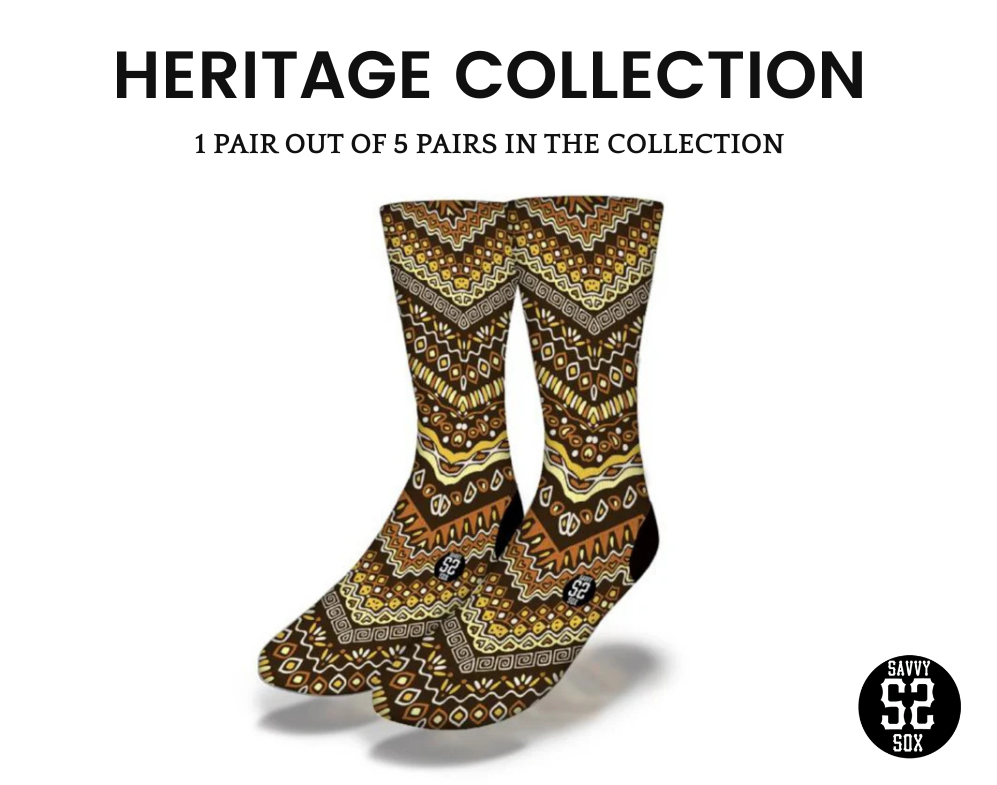 African Patterns Crew Socks (5 Pairs)