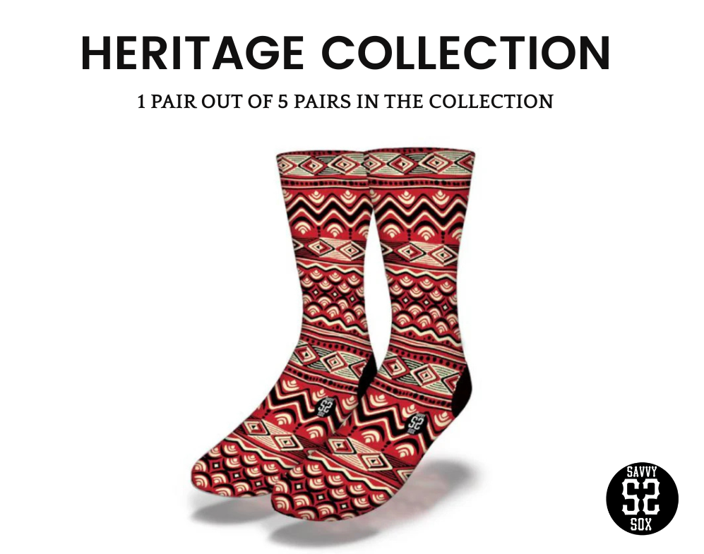 African Patterns Crew Socks (5 Pairs)