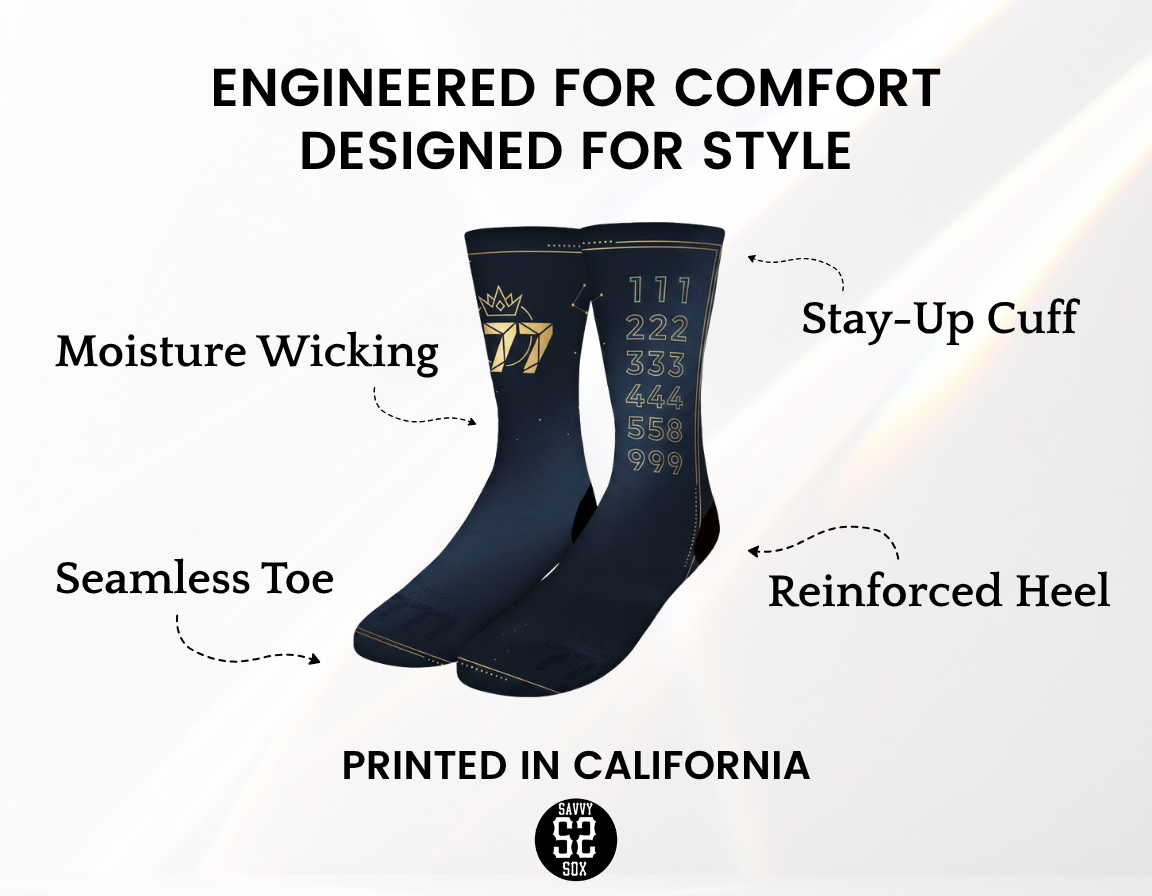Crowned 777 Blueprint Socks
