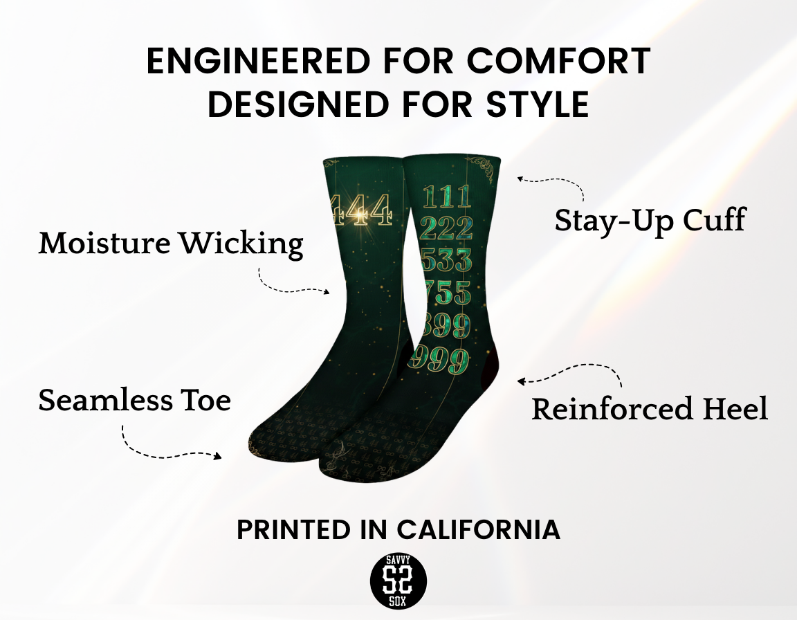 Emerald 444 Fortune Socks