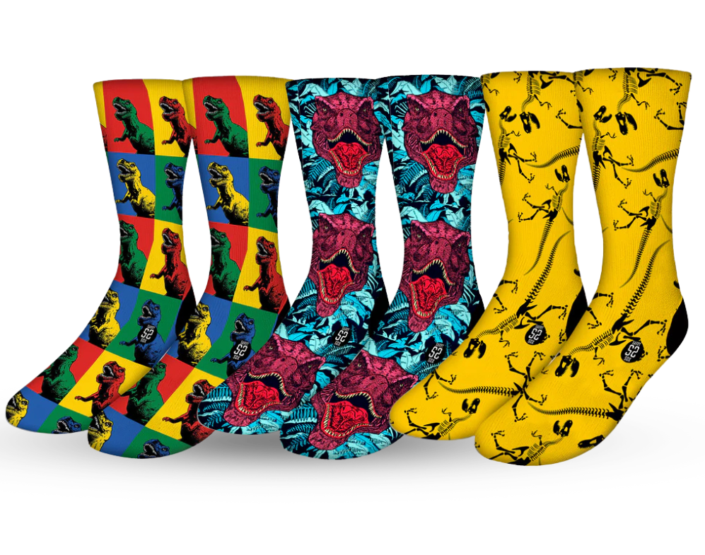 Dinosaur Crew Socks