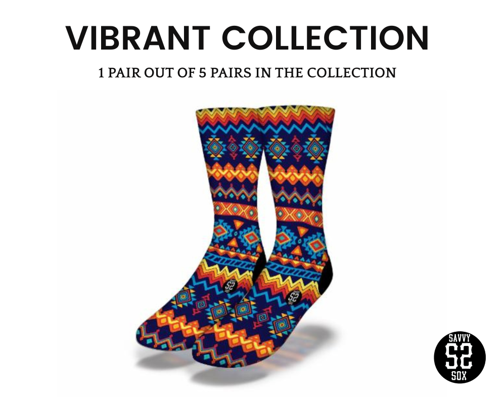 African Patterns Crew Socks (5 Pairs)