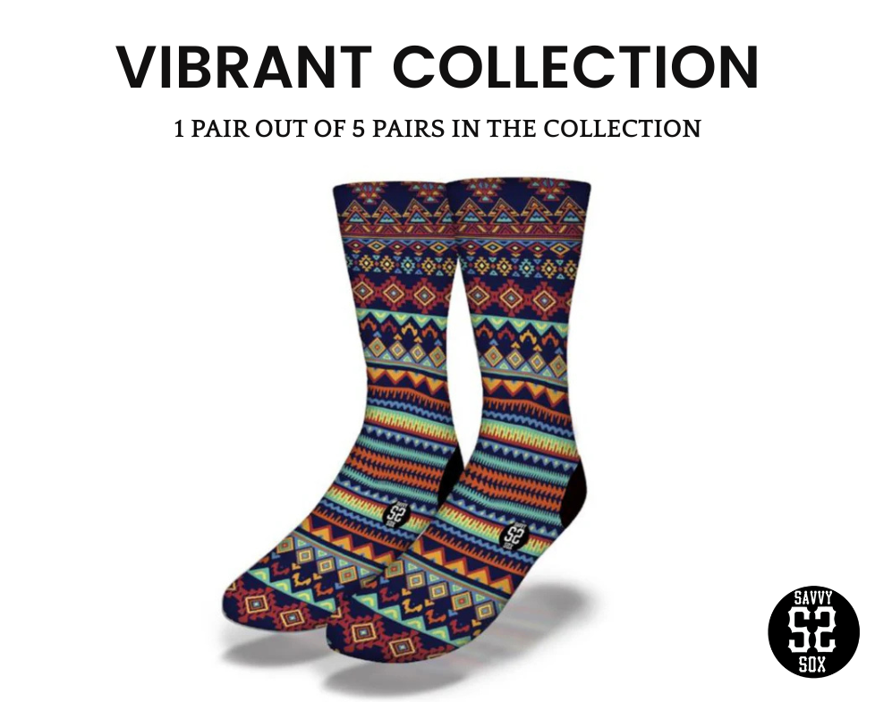 African Patterns Crew Socks (5 Pairs)