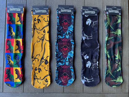Dinosaur Crew Socks