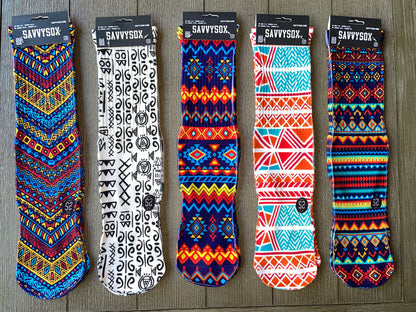 African Patterns Crew Socks (5 Pairs)
