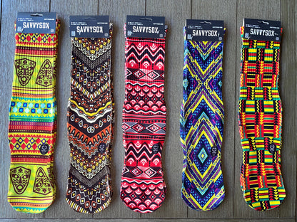 African Patterns Crew Socks (5 Pairs)