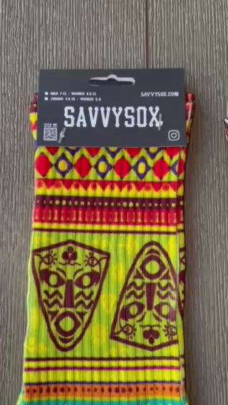African Patterns Crew Socks (5 Pairs)